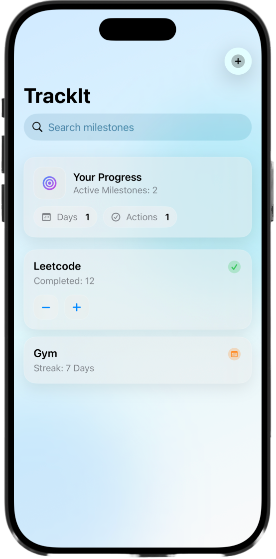 Track It — Personal Goal & Milestone Tracker preview 1